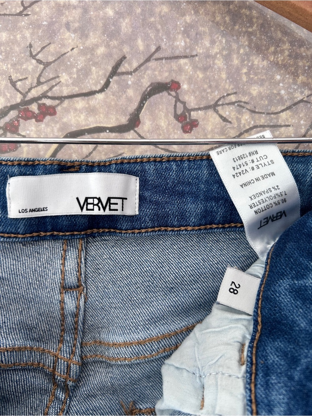 Super Cool Vervet High-Rise Flare Distressed Jeans with Godet Inserts - Picture 3 of 5